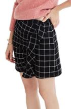 Women's Madewell Windowpane Ruffle Front Miniskirt