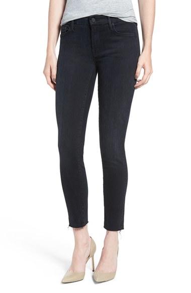 Women's Mother Frayed Ankle Skinny Jeans