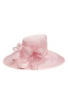 Women's Nordstrom Asymmetrical Sinamay Derby Hat - Pink