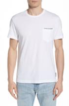 Men's French Connection Crewneck Pocket T-shirt, Size - White