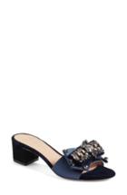 Women's Tory Burch Valentina Embellished Bow Slide Sandal .5 M - Blue