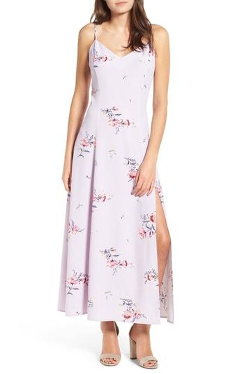 Women's Love, Fire Cami Floral Maxi Dress - Purple