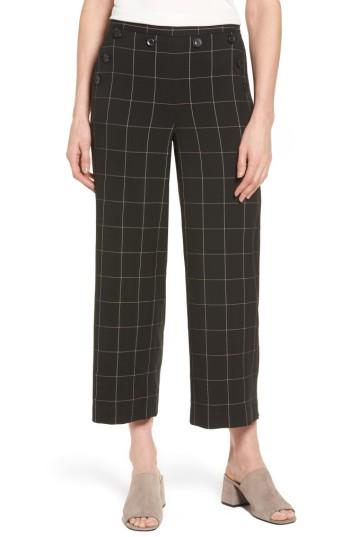 Women's Halogen Plaid Wide Leg Crop Pants