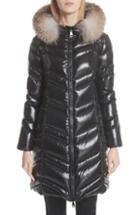 Women's Moncler Fulmar Hooded Down Puffer Coat With Removable Genuine Fox Fur Trim