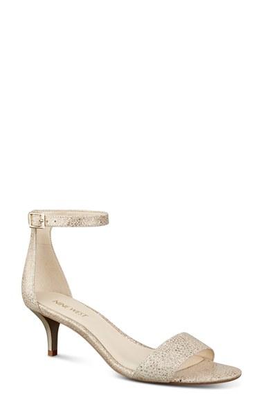 Women's Nine West 'leisa' Ankle Strap Sandal M - Beige