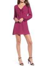 Women's Leith Tie Front Minidress - Purple
