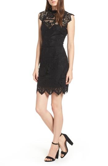 Women's Love, Fire Lace Body-con Minidress - Black