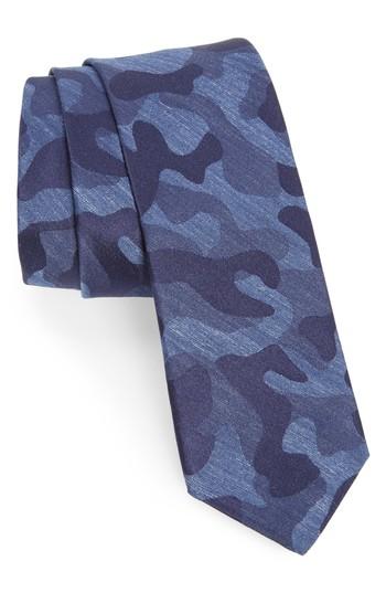Men's Ted Baker London Camo Silk Tie, Size - Blue