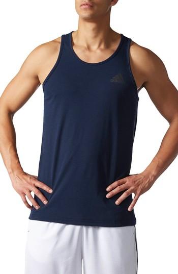 Men's Adidas Ultimate Fit Tank, Size Small - Blue