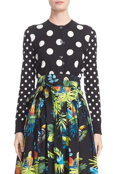 Women's Marc Jacobs Stripe & Spot Cardigan