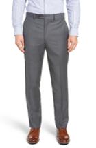 Men's John W. Nordstrom Torino Traditional Fit Flat Front Solid Trousers - Grey