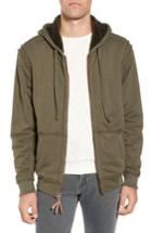 Men's True Grit Frosty Pile Zip Front Hoodie - Green