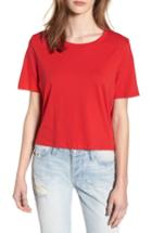 Women's Wrangler Logo Crop Tee - Red