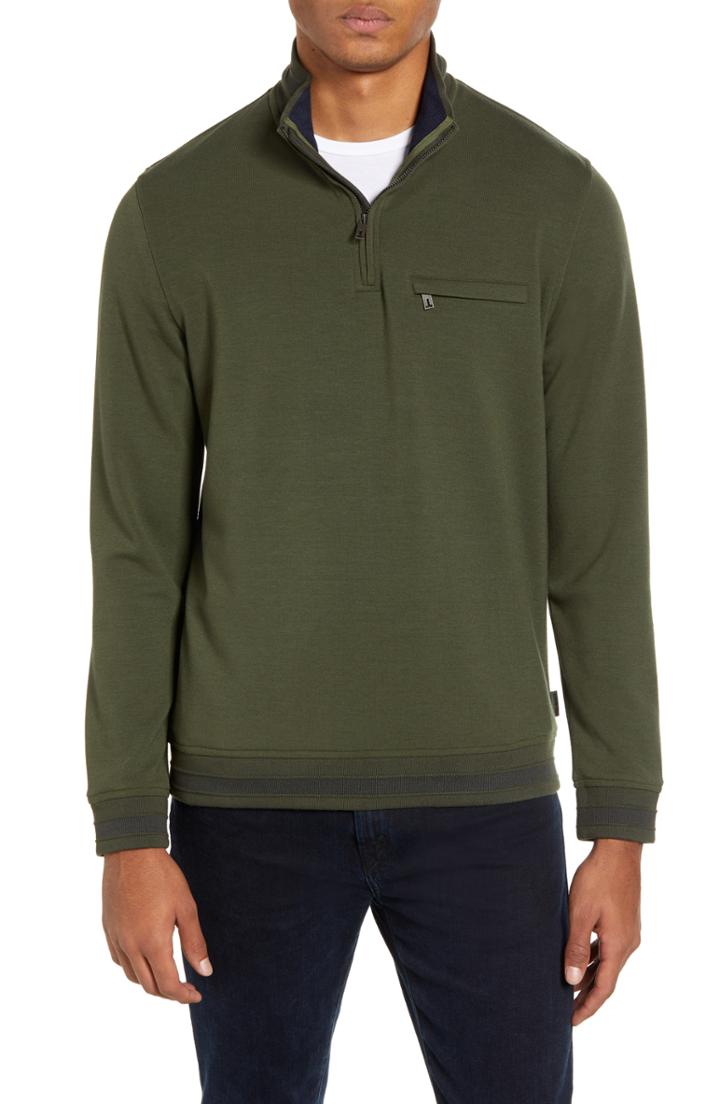 Men's Ted Baker London Leevit Quarter Zip Pullover