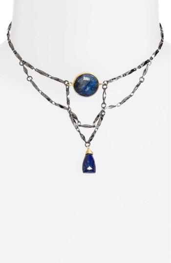 Women's Nakamol Design Borzoo Layered Choker With Lapis Pendants