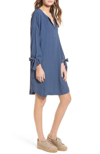 Women's Madewell Du Jour Tie Sleeve Tunic Dress
