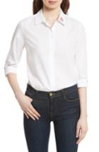 Women's Equipment Essential Lip Print Cotton Shirt - White