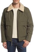 Men's Marc New York Porter Faux Shearling Collar Aviator Jacket - Green