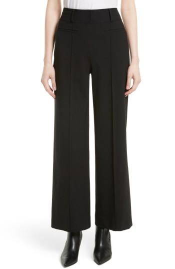 Women's Diane Von Furstenberg High Waist Wide Leg Pants - Black