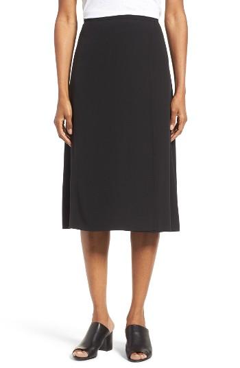 Women's Eileen Fisher Silk A-line Faux Wrap Skirt
