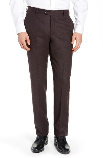Men's Hickey Freeman Classic Fit Solid Trousers R - Red