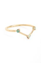 Women's Wwake Counting Collection Three-step Triangle Opal Ring