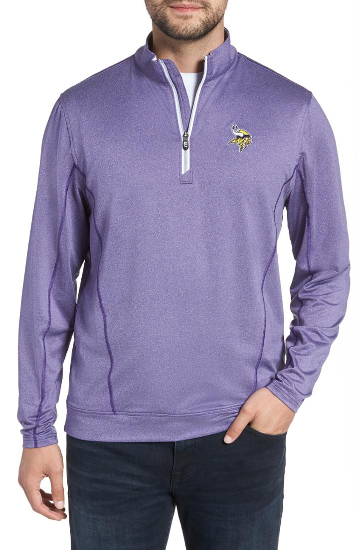 Men's Cutter & Buck Endurance Minnesota Vikings Fit Pullover, Size Medium - Purple