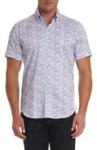 Men's Robert Graham Gilby Print Sport Shirt - White