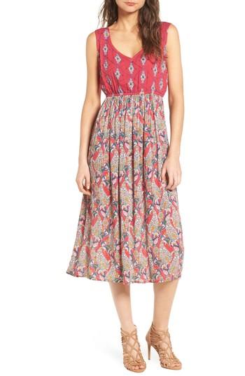 Women's Raga Alice Cut Out Back Midi Dress - Red