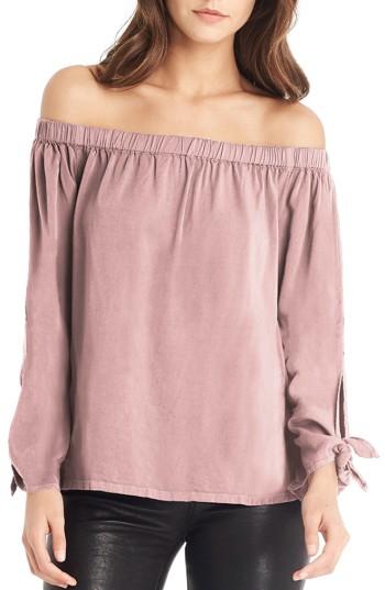 Women's Michael Stars Tie Sleeve Top - Pink