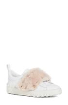 Women's Valentino Garavani Rockstud Genuine Mink Fur Sneaker Us / 35eu - White