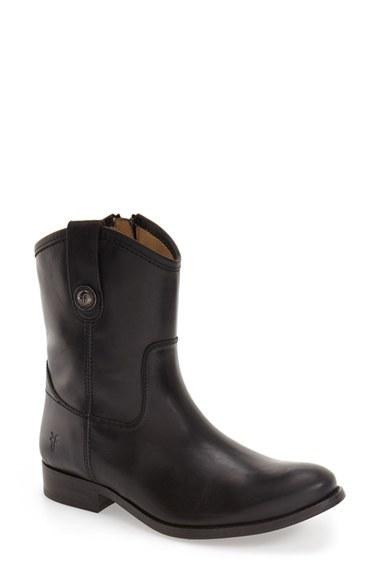 Women's Frye 'melissa Button' Short Boot .5 M - Black