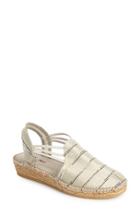 Women's Toni Pons 'nantes' Silk Stripe Sandal Eu - White