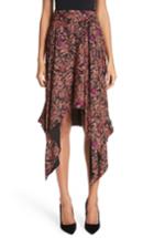 Women's Proenza Schouler Floral Print Sharkbite Hem Skirt - Pink