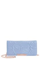 Women's Ted Baker London Quilted Bow Leather Matinee Wallet - Blue