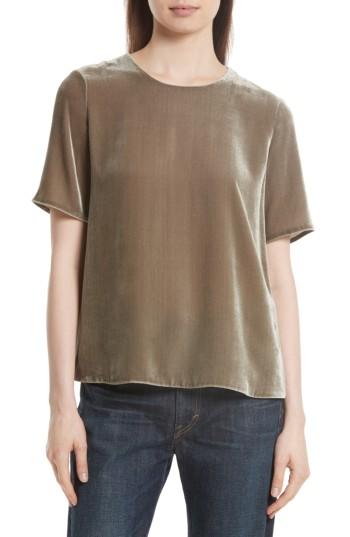 Women's Vince Velvet Tee - Brown