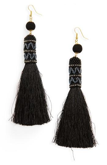 Women's Bp. Beaded Tassel Statement Earrings