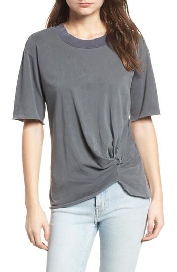 Women's Stateside Twist Hem Brushed Jersey Tee - Grey