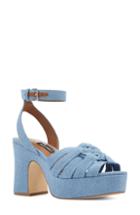 Women's Nine West Fetuchini Platform Sandal .5 M - Blue