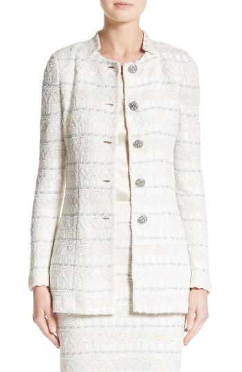 Women's St. John Collection Samar Knit Tweed Jacket