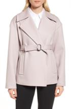 Women's Lewit Oversize Belted Wool Coat - Purple