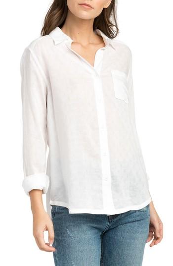 Women's Rvca Denver Button Front Shirt - Ivory