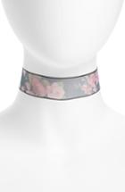 Women's Bp. Sheer Floral Ribbon Choker