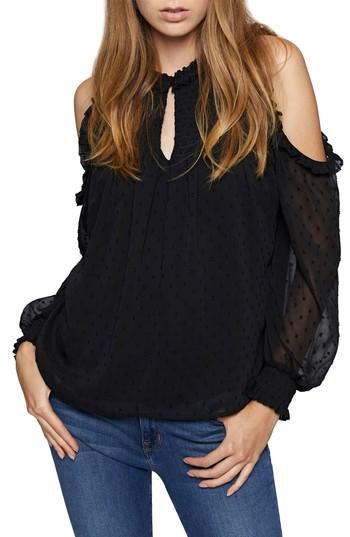Women's Sanctuary Wishmaker Cold Shoulder Top - Black