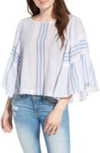 Women's Bp. Stripe Ruffle Swing Top