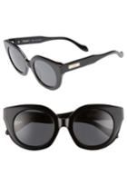 Women's Sonix Penny 48mm Cat Eye Sunglasses - Black/ Black Solid