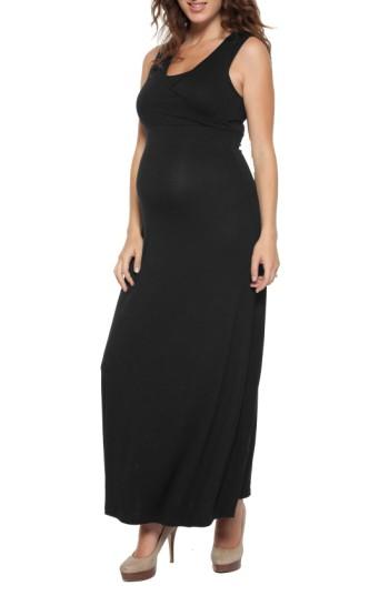 Women's Nom Maternity Jersey Maternity/nursing Dress - Black