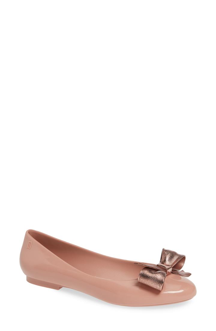 Women's Melissa Doll Iii Bow Flat M - Pink