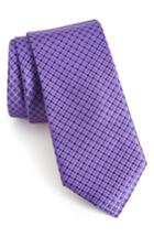 Men's Nordstrom Men's Shop Morris Micro Silk Tie, Size - Purple