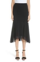 Women's Fuzzi Curve Hem Tulle Skirt - Black
